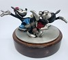 Mickey and Minnie Jitterbugging Pewter Sculpture