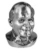 Jean Paul II Statue in Silver