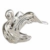 Silver Swan Statue Opening Wings