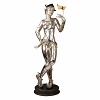 Silver Columbine Woman Statue