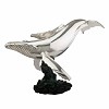 Silver Humpback Mother & Calf Whale Statue by Dargenta