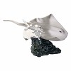 Mother & Child Manta Rays Swimming Statue