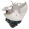 Mother & Child Manta Rays Swimming Statue