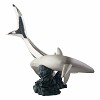 Silver Sharks Statue Swimming