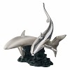 Silver Sharks Statue Swimming by Dargenta