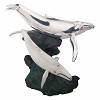 Silver Calf & Mother Humpback Whale Statue