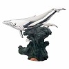 Silver Calf & Mother Humpback Whale Statue