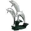 Silver Dolphins Triad Statue