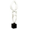 Abstract Flame Silver Sculpture
