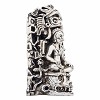 Mayan King with Face Crown Silver Figurine