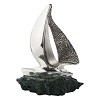 Silver Sailboat Sculpture