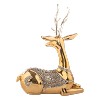 Resting Female Thai Gold Deer Statue
