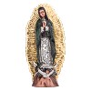 Silver Virgin Of Guadalupe 24K Gold Solar Rays