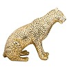 Sitting Gold Leopard Statue