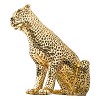 Sitting Gold Leopard Statue