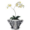 Silver Flower Pot Ionic Column Top