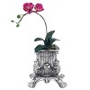 Silver Flower Pot Vintage Raised