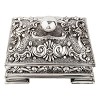 Large Square Silver Cremation Urn