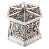 Silver Cremation Urn Hexagon Classical