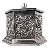 Silver Cremation Urn Hexagon Classical by Dargenta
