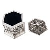 Silver Cremation Urn Hexagon Classical by Dargenta