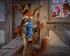 The Fox Guarding The Henhouse Smallwork Canvas Edition