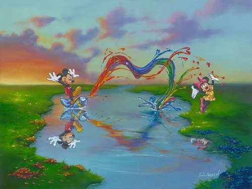 Jim Warren Alice's Grand Entrance - From Disney Alice in Wonderland  Hand-Embellished Giclee on Canvas Disney Fine Art