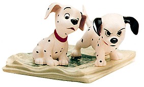 WDCC Disney Classics One Hundred and One Dalmatians Two Puppies On 