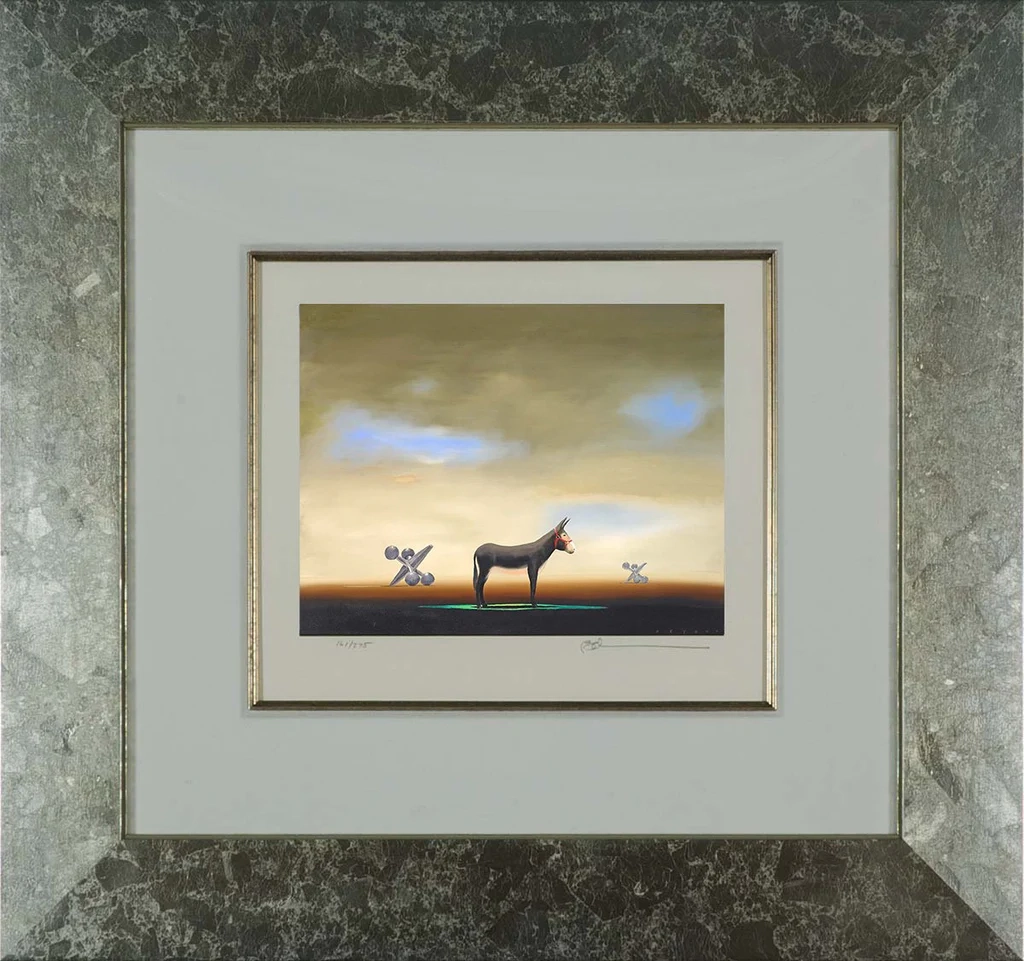Robert Deyber-The Jack Ass Jacks Game Framed
