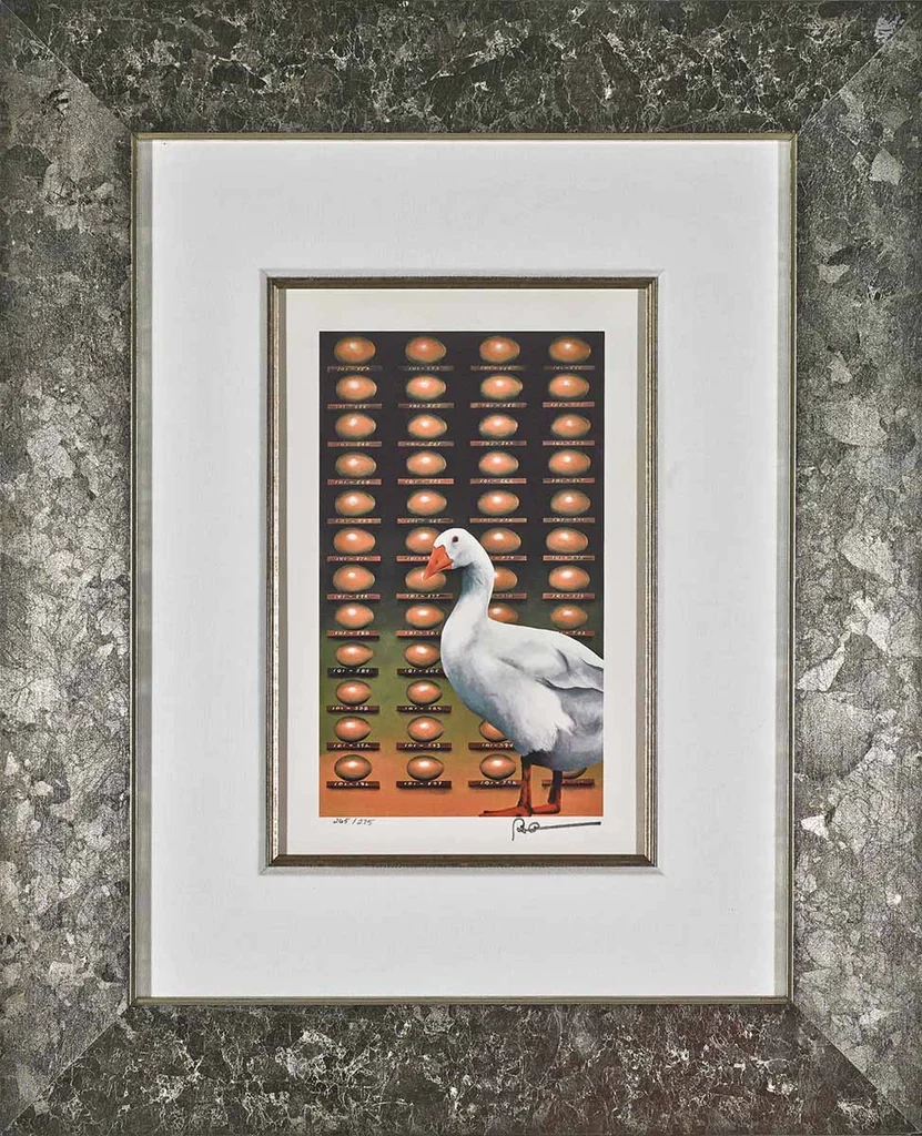 Robert Deyber-The Golden Goose Framed