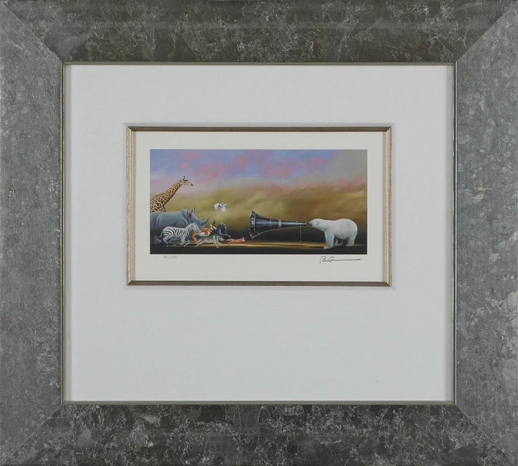 Robert Deyber-Call of the Wild Megaphone Framed