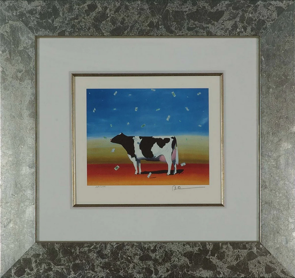 Robert Deyber-Cash Cow Framed