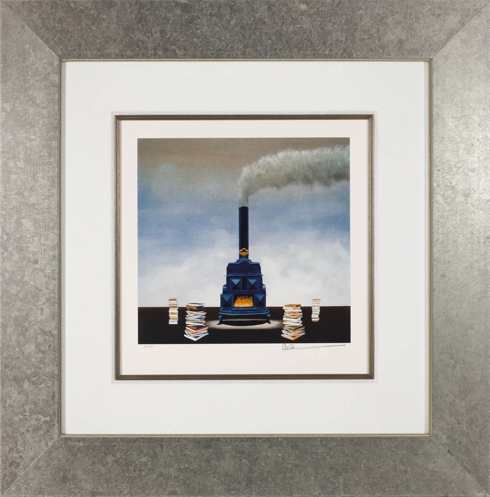Robert Deyber-Cooking The Books Framed