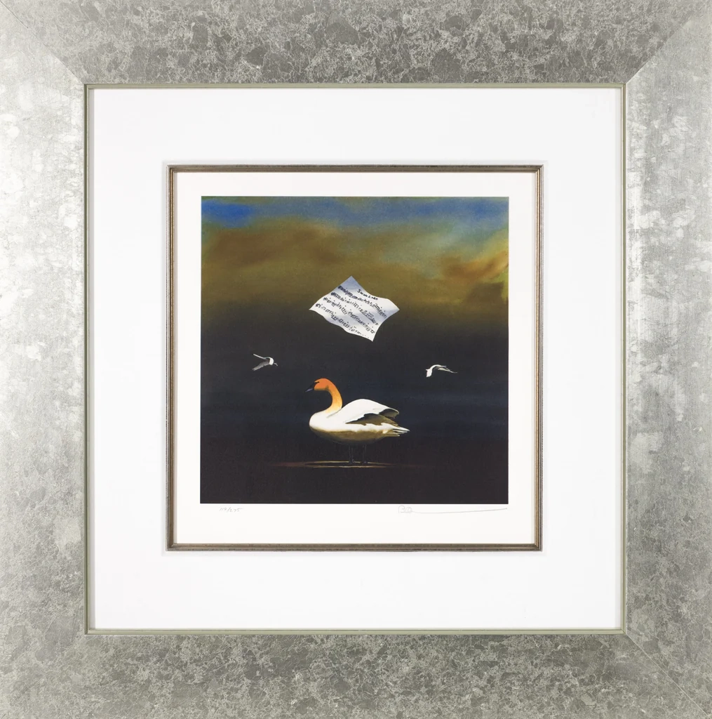 Robert Deyber-The Swan Song Framed