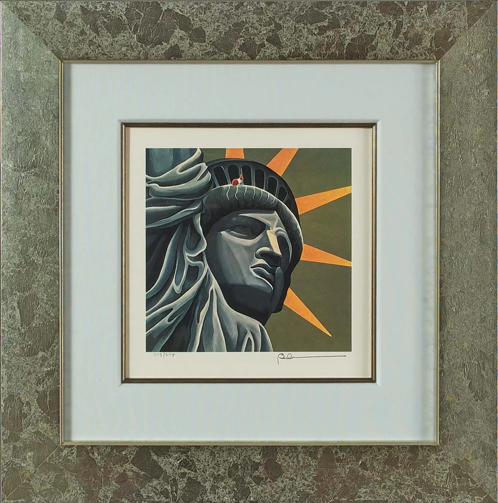 Robert Deyber-A Hare Out of Place II Statue of Liberty Framed