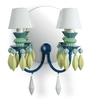 Lladro Lighting - Belle de Nuit 2 Lights Wall Sconce Green