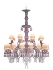 Lladro Lighting - Belle de Nuit 24 Lights Chandelier Pink