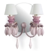 Lladro Lighting - Belle de Nuit 2 Lights Wall Sconce Pink
