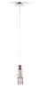 Lladro Lighting - Belle de Nuit Ceiling Lamp with Lithophane Pink
