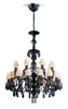 Lladro Lighting - Belle de Nuit 24 Lights Chandelier Absolute Black