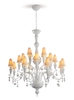 Lladro Lighting - Ivy and Seed 20 Lights Chandelier Medium Model White