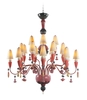 Lladro Lighting - Ivy and Seed 20 Lights Chandelier Medium Model Red Coral