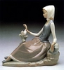 Lladro - Shepherdess with Dove 1969-93