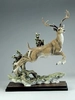 Giuseppe Armani - Monarch Jumping Deer Signed By Giuseppe Armani