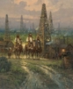G Harvey - Drifting Through The Oil Patch Giclee On Canvas Artist Proof