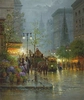 G Harvey - Vendors On Fifth Avenue By G. Harvey Giclee On Canvas  Signed & Numbered