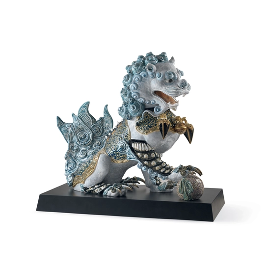 Lladro - Guardian Lion - Blue