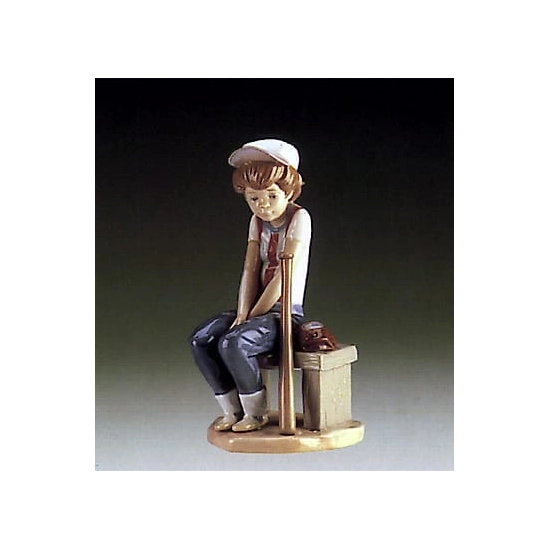 Lladro - Little Leaguer on Bench