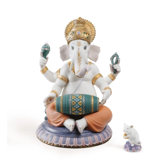 Lladro - Mridangam Ganesha