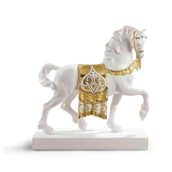 Lladro - A REGAL STEED (RE-DECO GOLDEN)